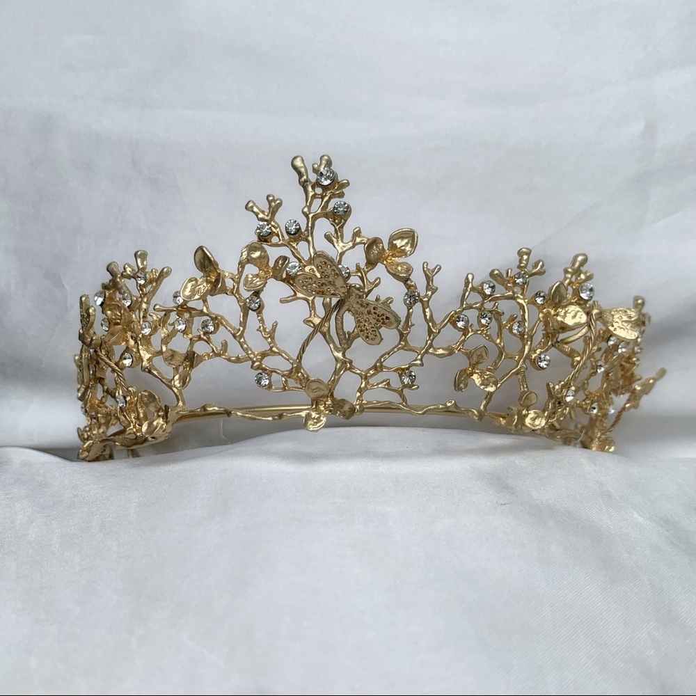 Gold Dragonfly Tiara